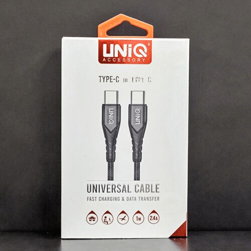 UNIQ Accessory Type-C naar Type-C Kabel - 100cm - Zwart