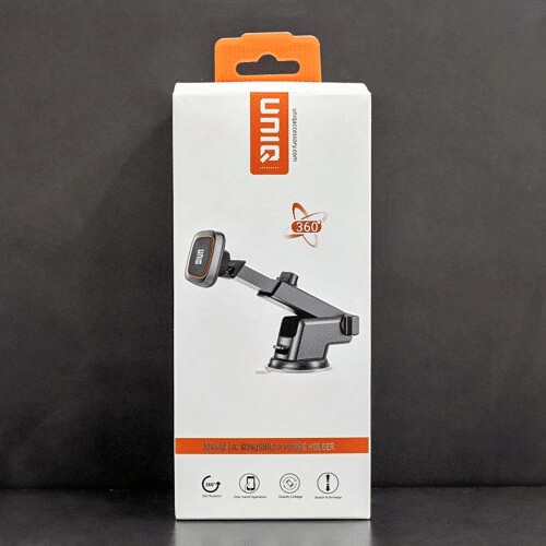 UNIQ Accessory 360 graden draaibaar Magnetische Windscherm Telefoonhouder - Zwart