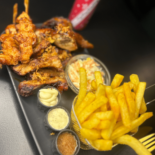 Barbecue mix menu (Spareribs & Kip)