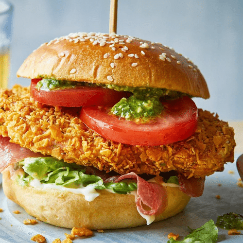 Crispy chicken truffelburger
