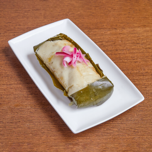 Tamales de gallina, cerdo, pisque