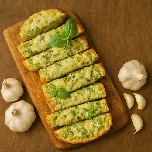 Pesto cheesy bread