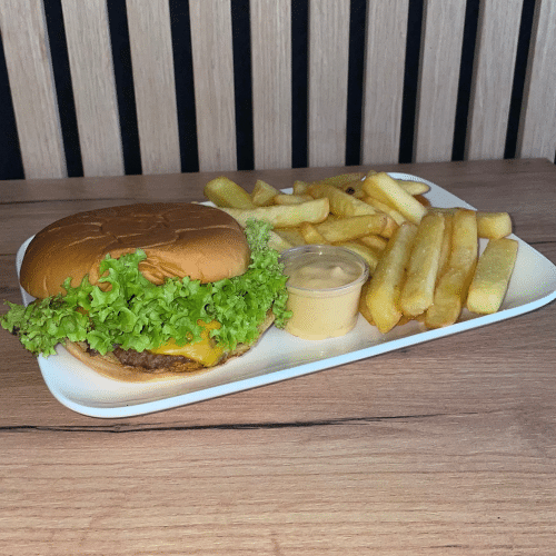 Menu simple cheeseburger