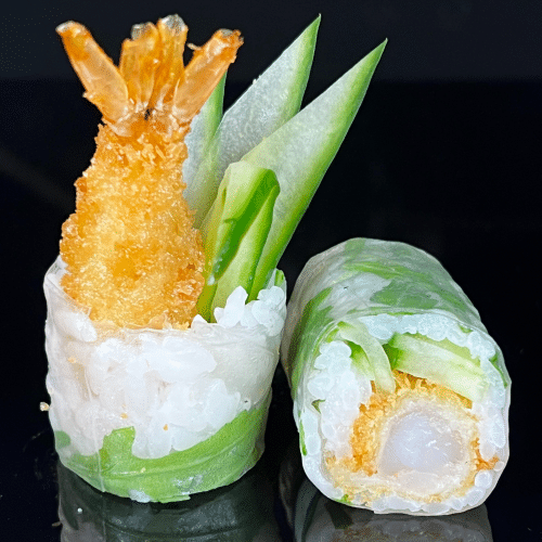 Spring roll tempura crevette concombre (6 pièces)