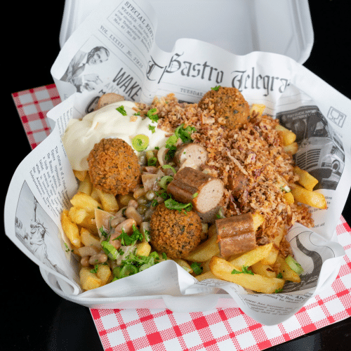 Friet Cheesy Veggie Plate