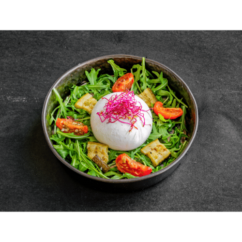 Salade burrata pesto