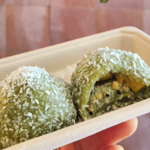 Handmade Matcha Mango Mochi
