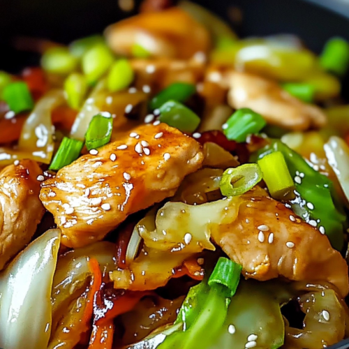 Chicken and cabbage stir fry