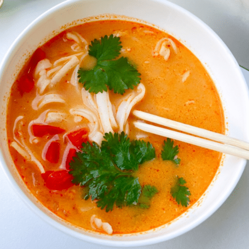 Red curry duck noodles soup box