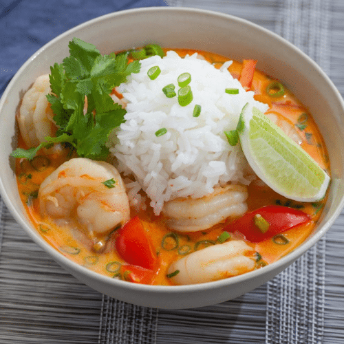 Scampi in Thaïse rode curry
