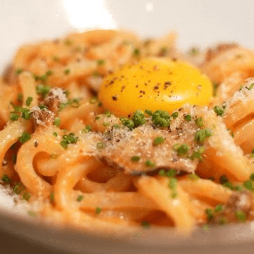 Spicy miso carbonara