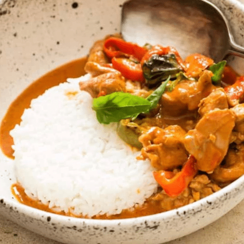 Thaï Panang curry met kip (spicy)