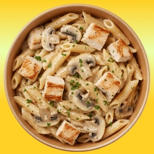 Pasta kip-Champignons Bowl