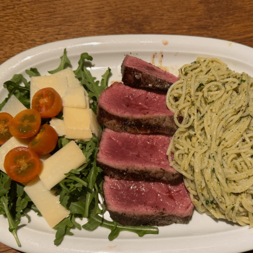 Pasta Pesto Beef