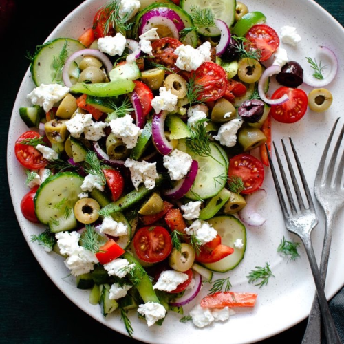 Feta salade (griekse salade)