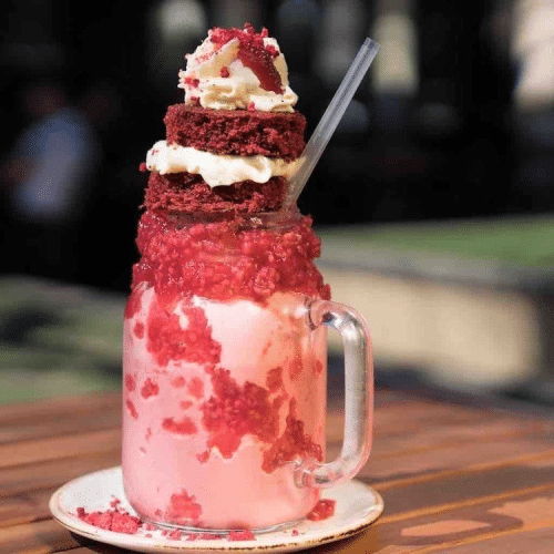Red velvet cake milkshake