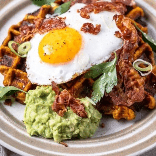 Spiegelei met wafel