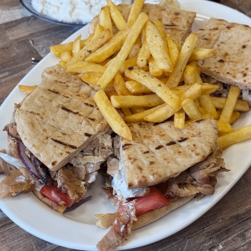 Club pita gyros pork platter