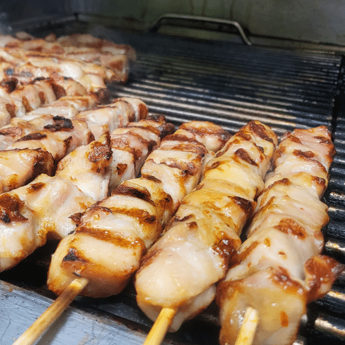 Souvlaki chicken platter