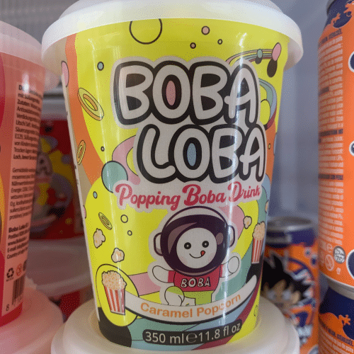 bubble tea pop corn caramel