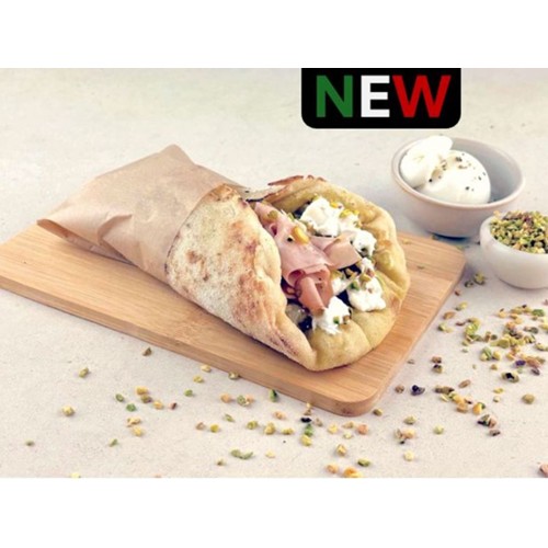 Mezza Pinsa Mortadella e Pistacchio