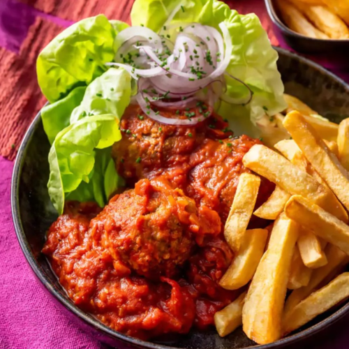 Menu balletjes in tomatensaus