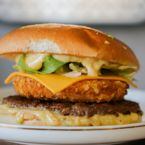 Chicken et beef burger (menu)