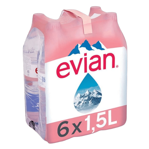 Evian eau plate / 6x1.5l