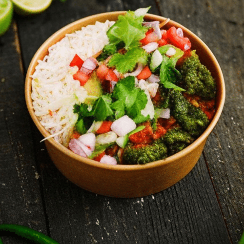 Palak Paneer Rice Bowl
