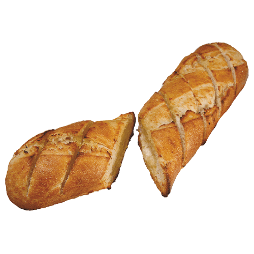 Oven-baked garlic baguette