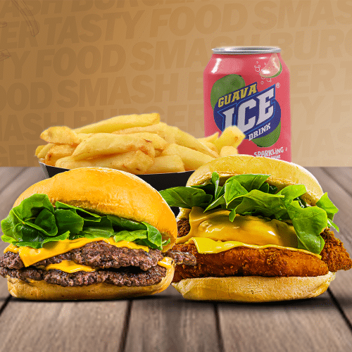 Menu duo mixte smash double & smash chicken