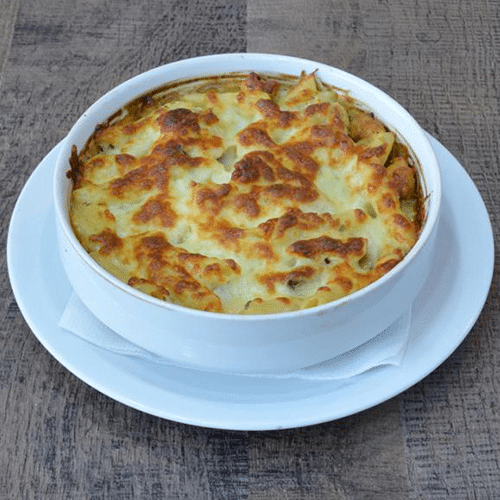 Tagliatelle poulet sauce champignons gratiné