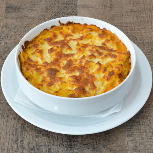 Tagliatelles  aux scampis du chef gratiné