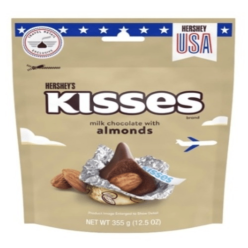 hershey's kisses milk chocolade with almond 355gr