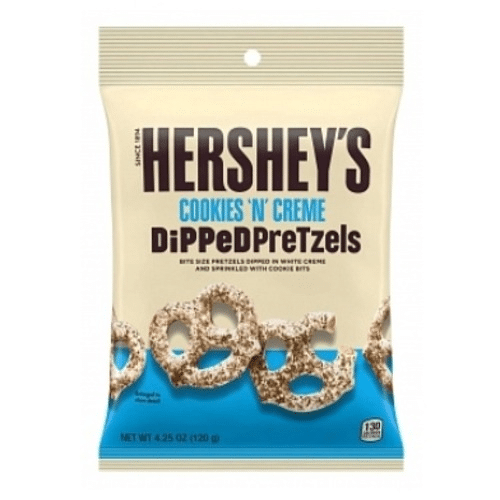 hershey's cookies n creme dippedpretzels 240g