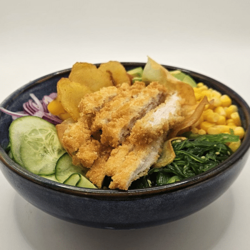 Poke-bowl crispy chicken