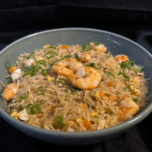 Riz frit crevette