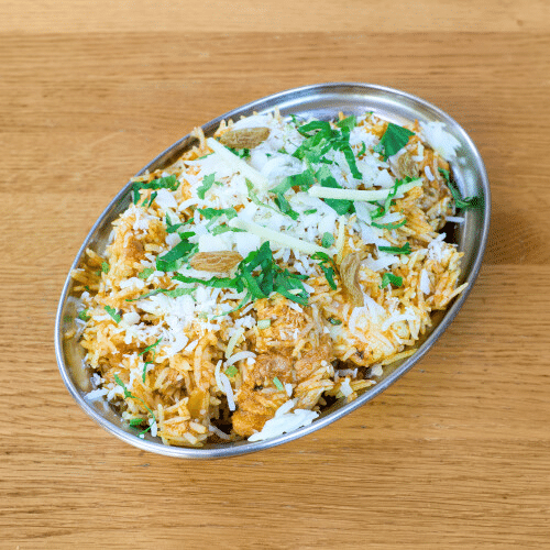 Taste of indian special biryani (with raita)