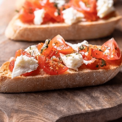 Bruschetta met mozzarella