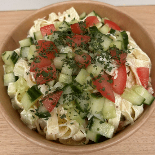 Koude pasta kinderformaat