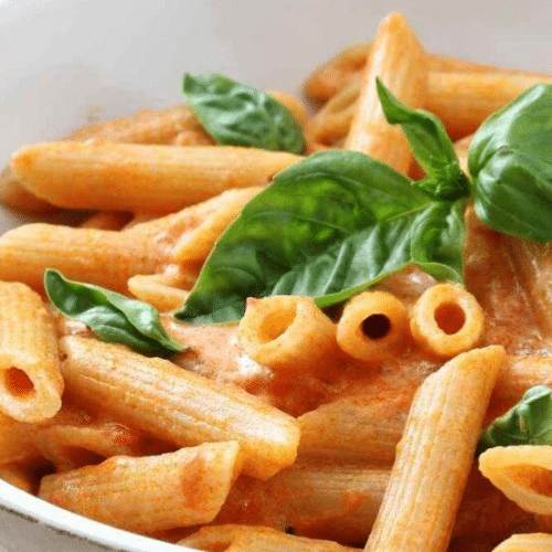 Pâtes scampis crème ail