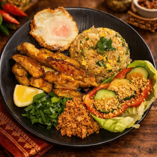 Khao Pad Kai (Poulet Satay)