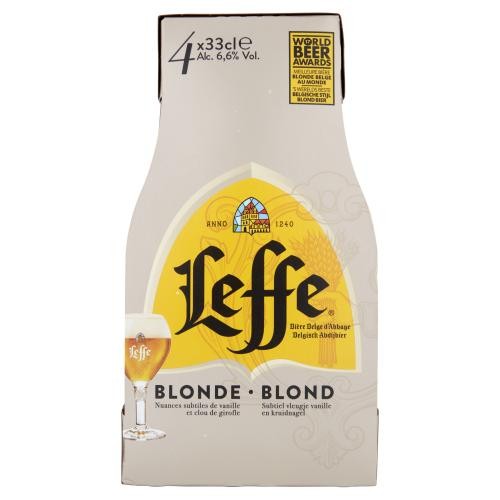 Leffe Abbey Beer Blonde 6.6% 4 x 33 cl