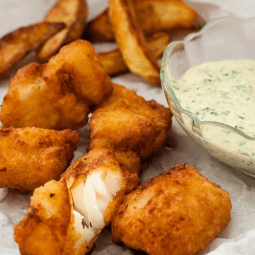 Portie kibbeling (5 stuks) met tartaar