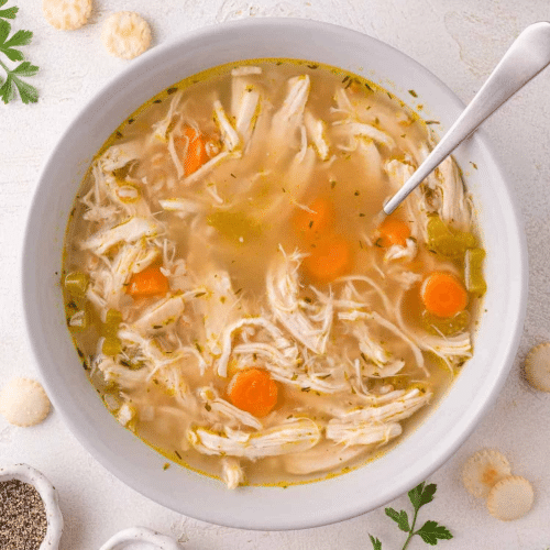 Chicken hot & sour soep