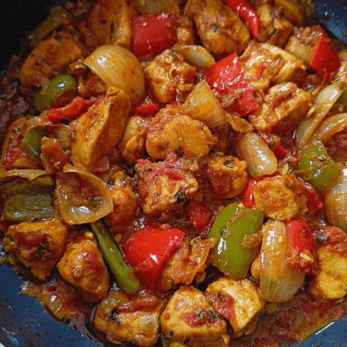 Chicken mushroom jalfrezi