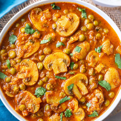 Mushroom mutter curry