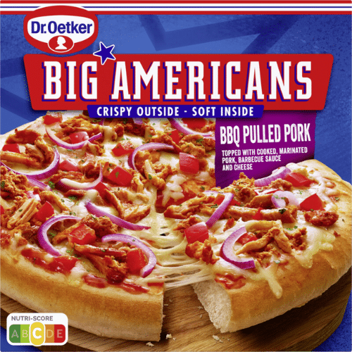 Dr. Oetker Big Americans pizza BBQ pulled pork 420g