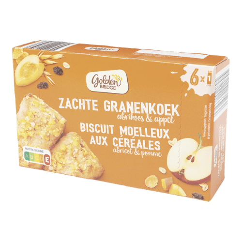 golden bridge granenkoek abrikoos en appel 195g