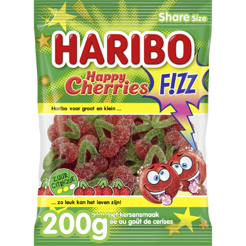 Haribo Cherry fizz zuur 200g